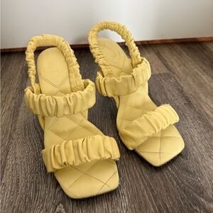 Sam Edelman Yellow Ruffled Sandals